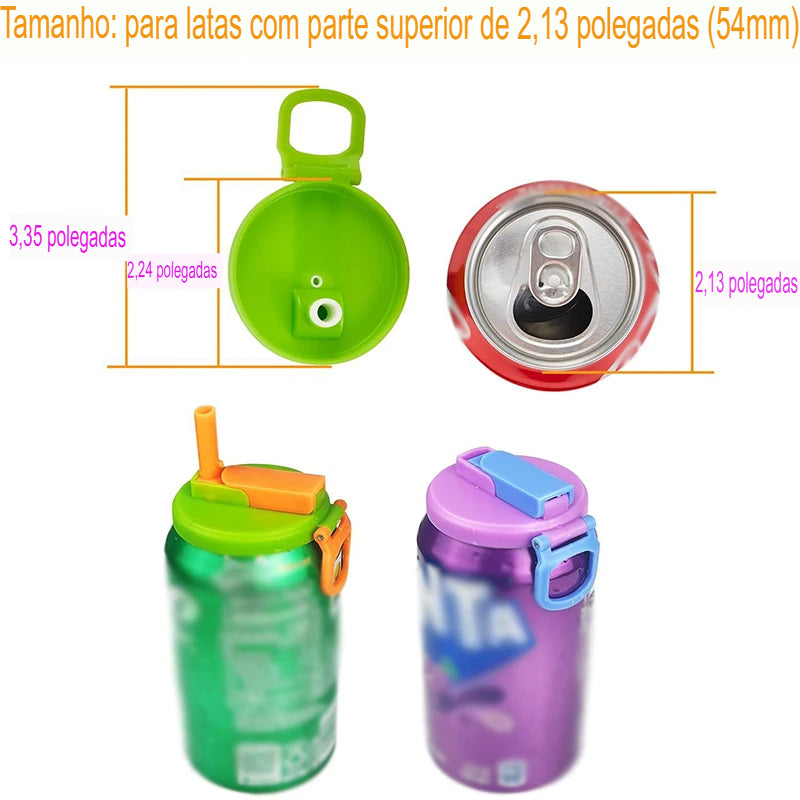 Tampa De Copo / Garrafa Com Canudinho ( COMPRE 1 LEVE 2 ) + FRETE GRÁTIS + BRINDE DE 2 CANUDOS